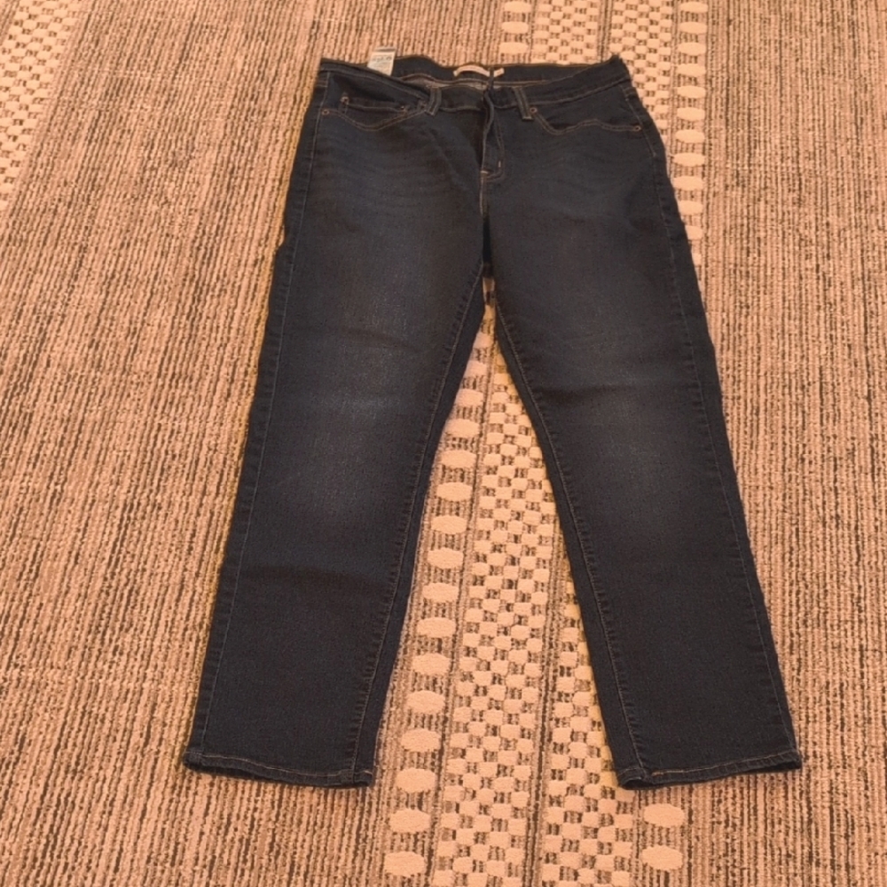 Women's Levi's Dark Blue High Rise Straight Jeans